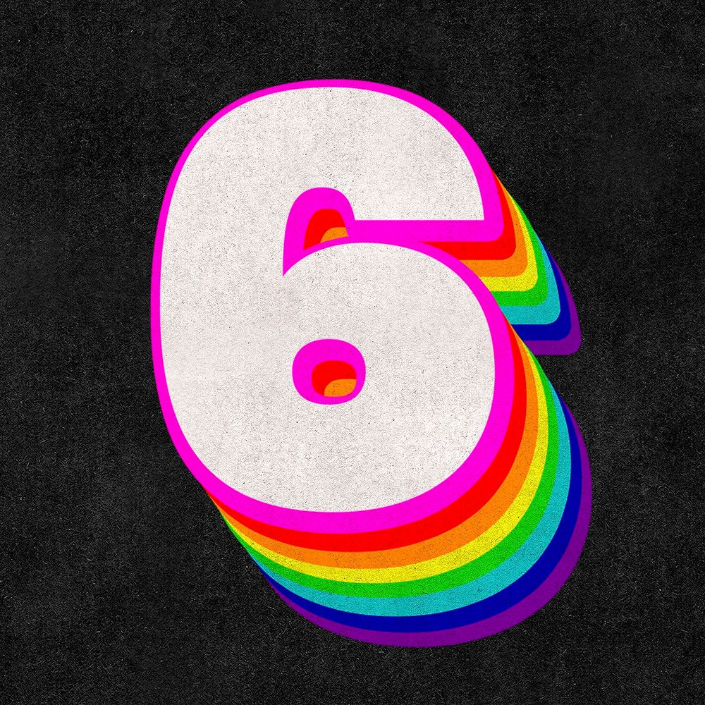 6 font psd 3d rainbow typography lgbt pattern