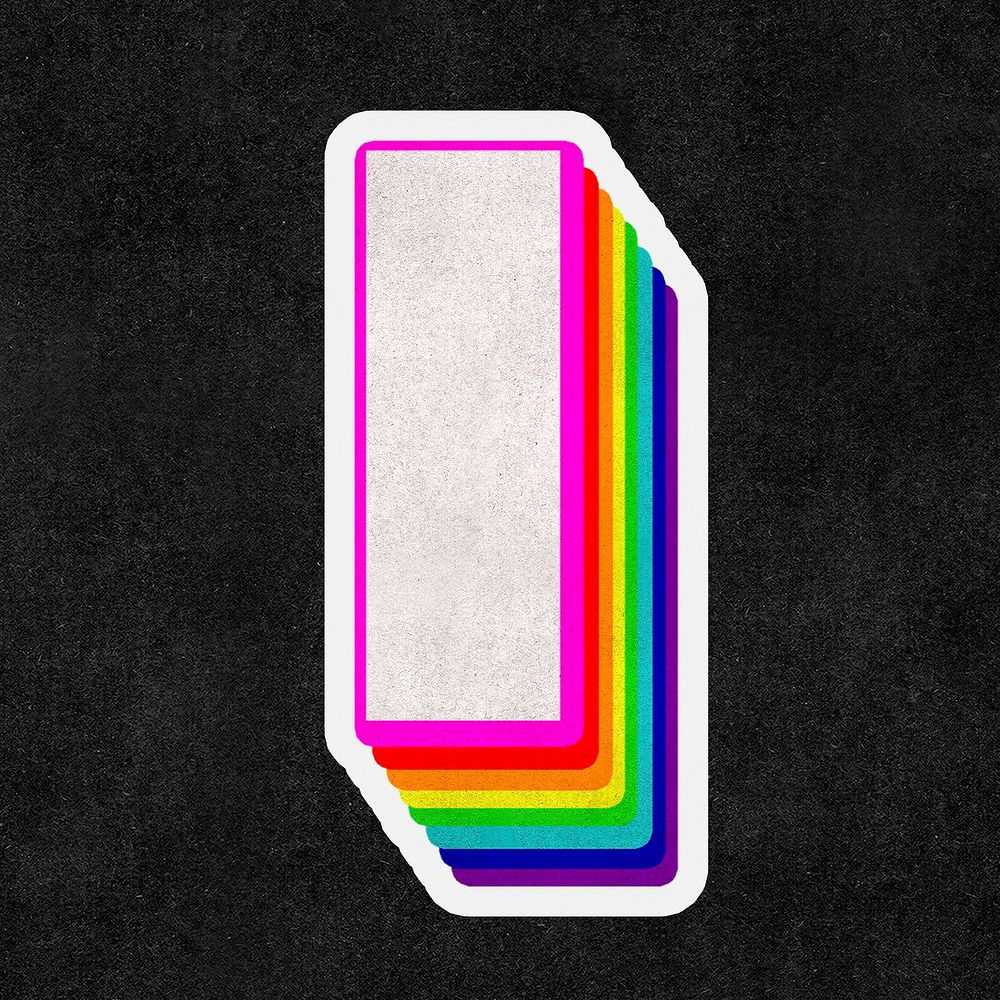 Letter i psd rainbow typography gay pattern