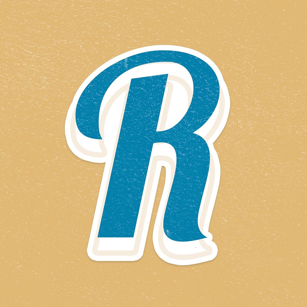 Psd letter R bold retro | Premium PSD - rawpixel