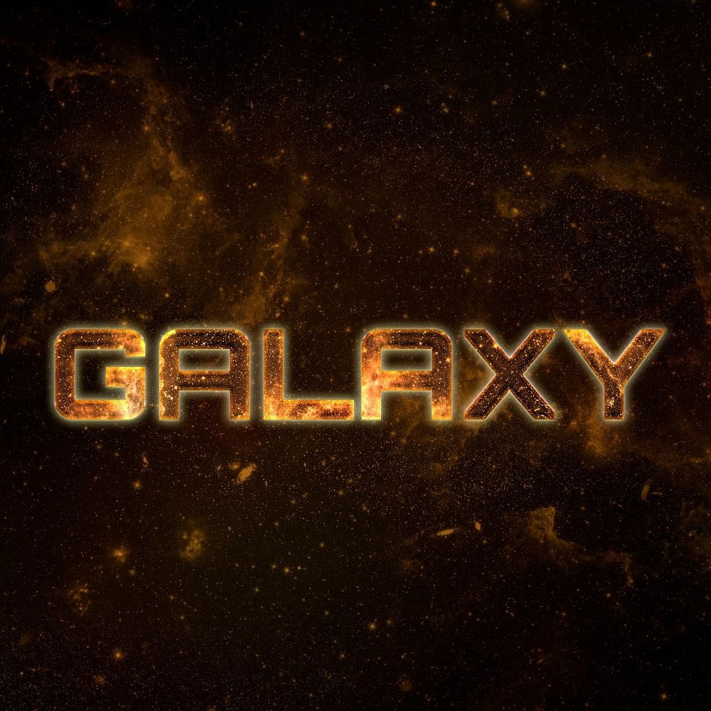 Galaxy editable psd text effect template