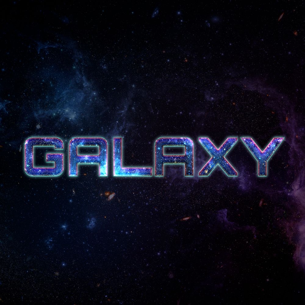 Galaxy editable psd text effect template