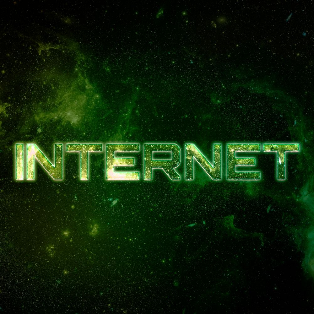 INTERNET text typography galaxy effect word