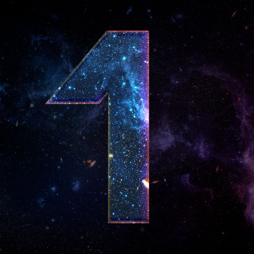 PSd number 1 galaxy effect blue font