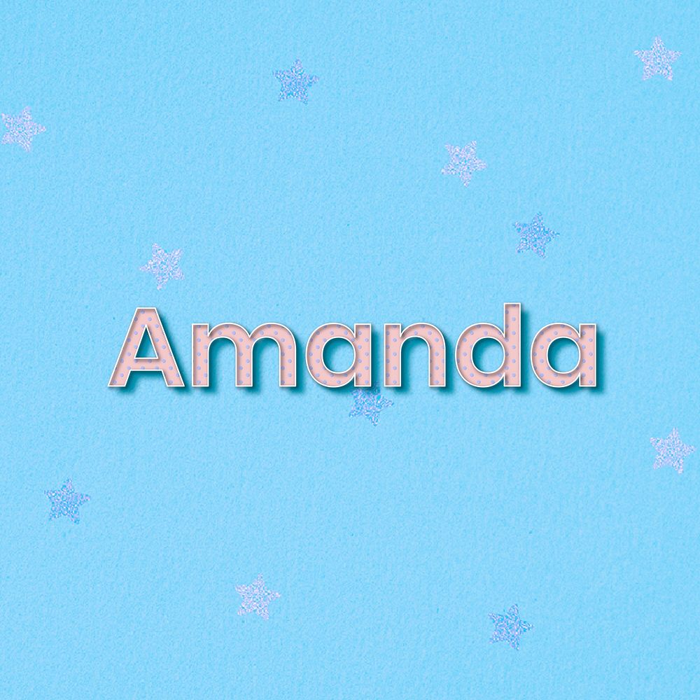 Amanda female name typography text