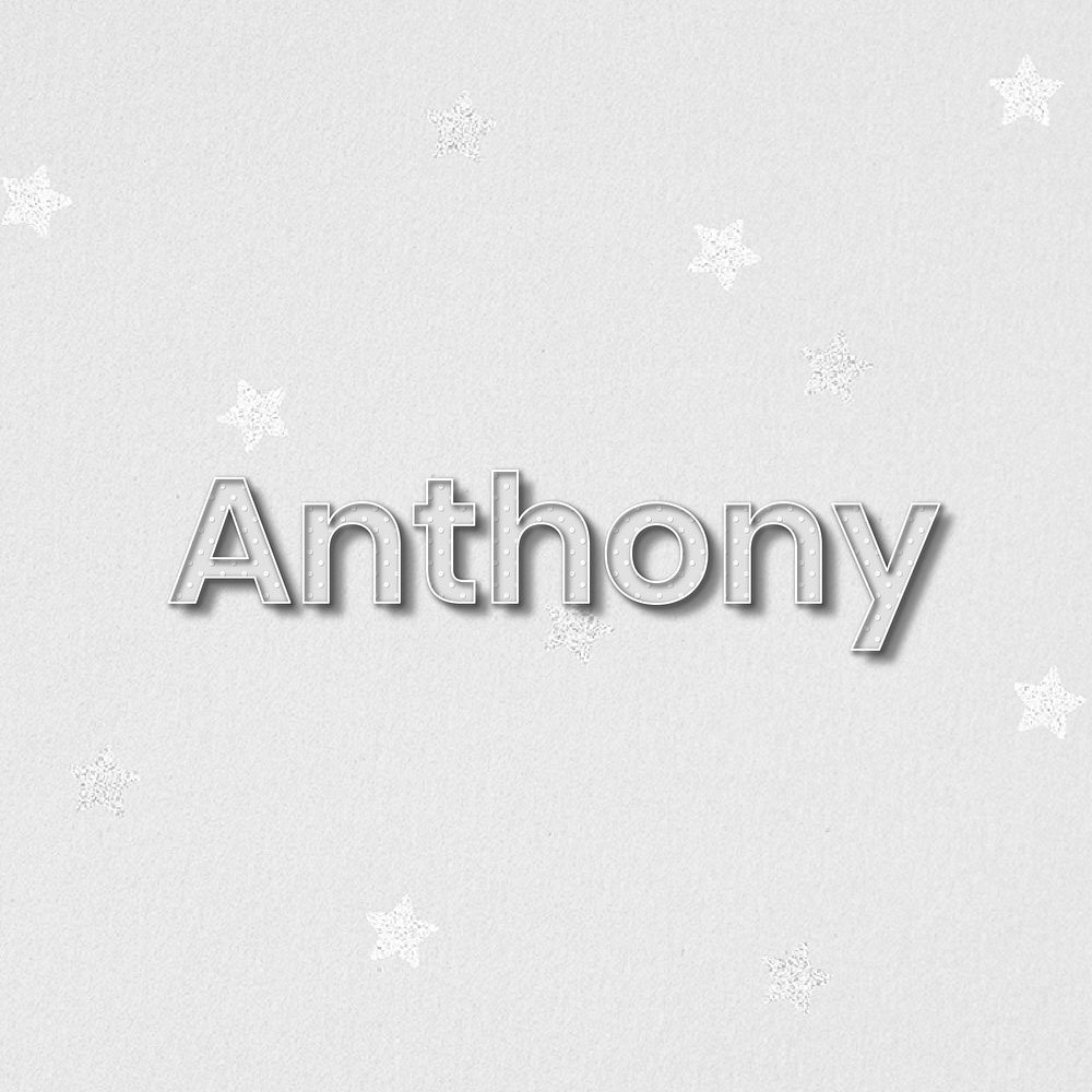 Anthony male name lettering typography
