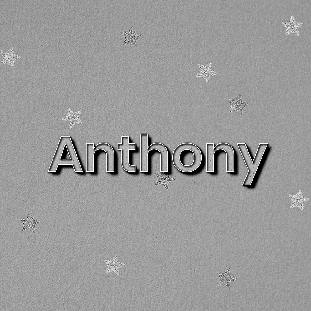 Anthony name polka dot lettering font typography