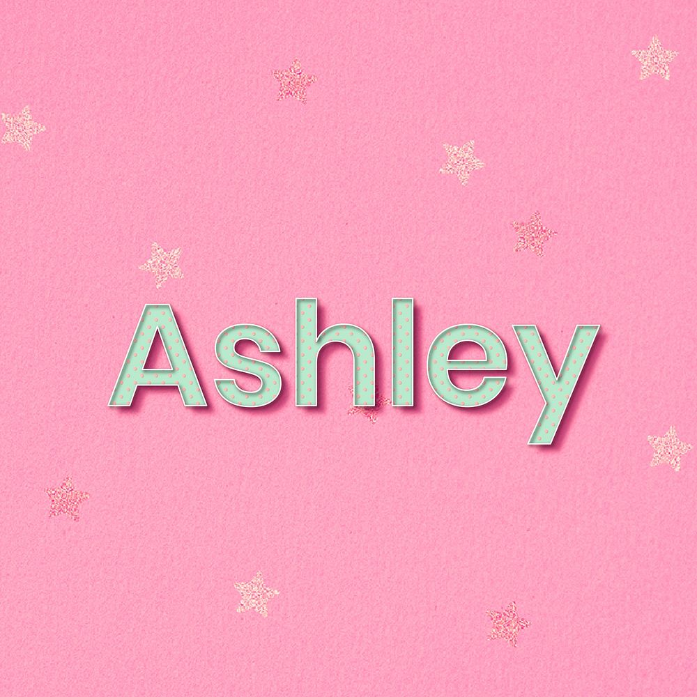 Ashley polka dot typography word