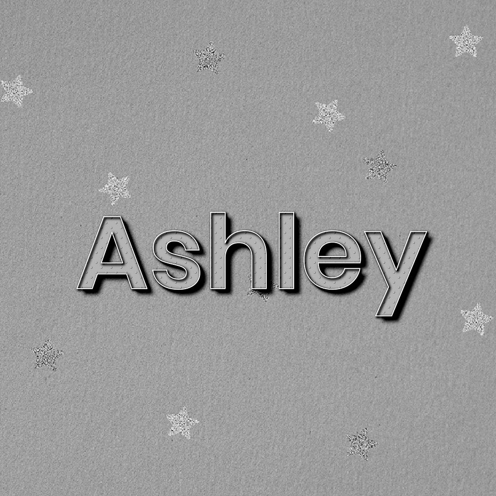 Ashley name polka dot lettering font typography