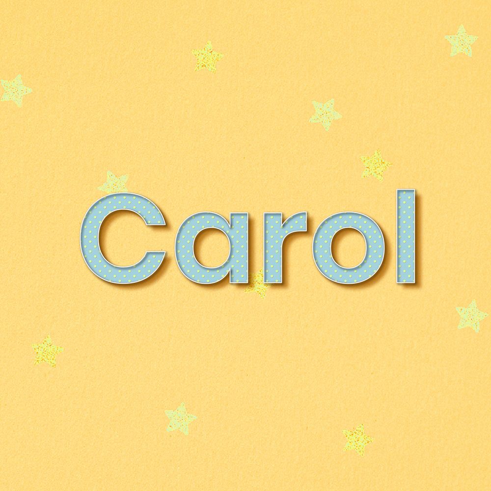 Female name Carol typography word