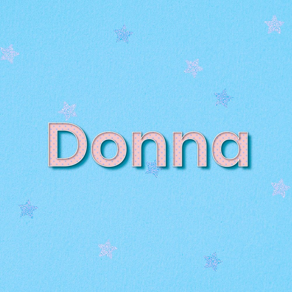 Donna female name typography text