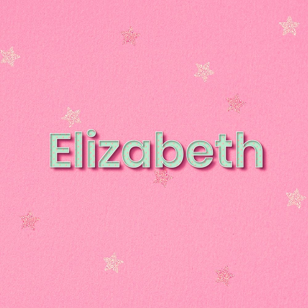 Elizabeth polka dot typography word