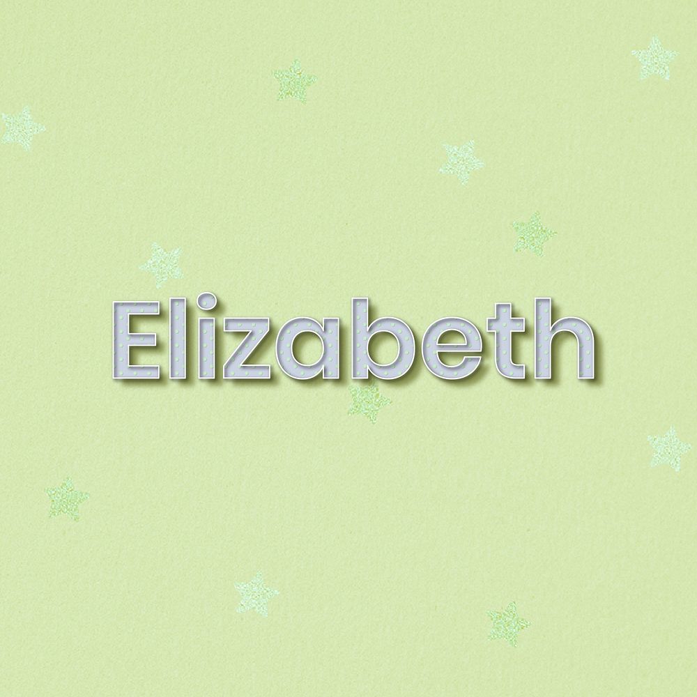 Polka dot Elizabethd name typography