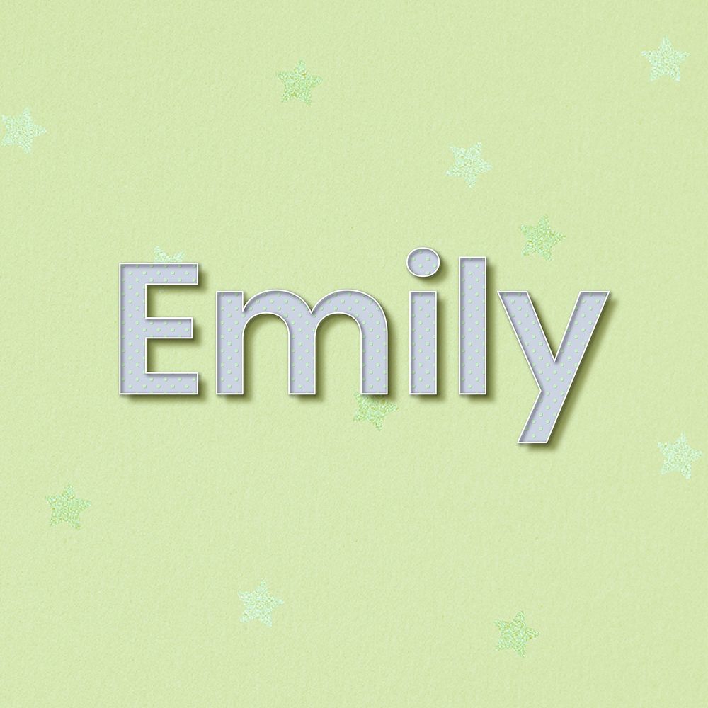 Polka dot Emily name typography