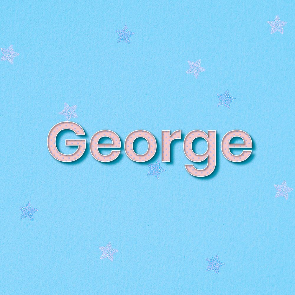 George male name typography text
