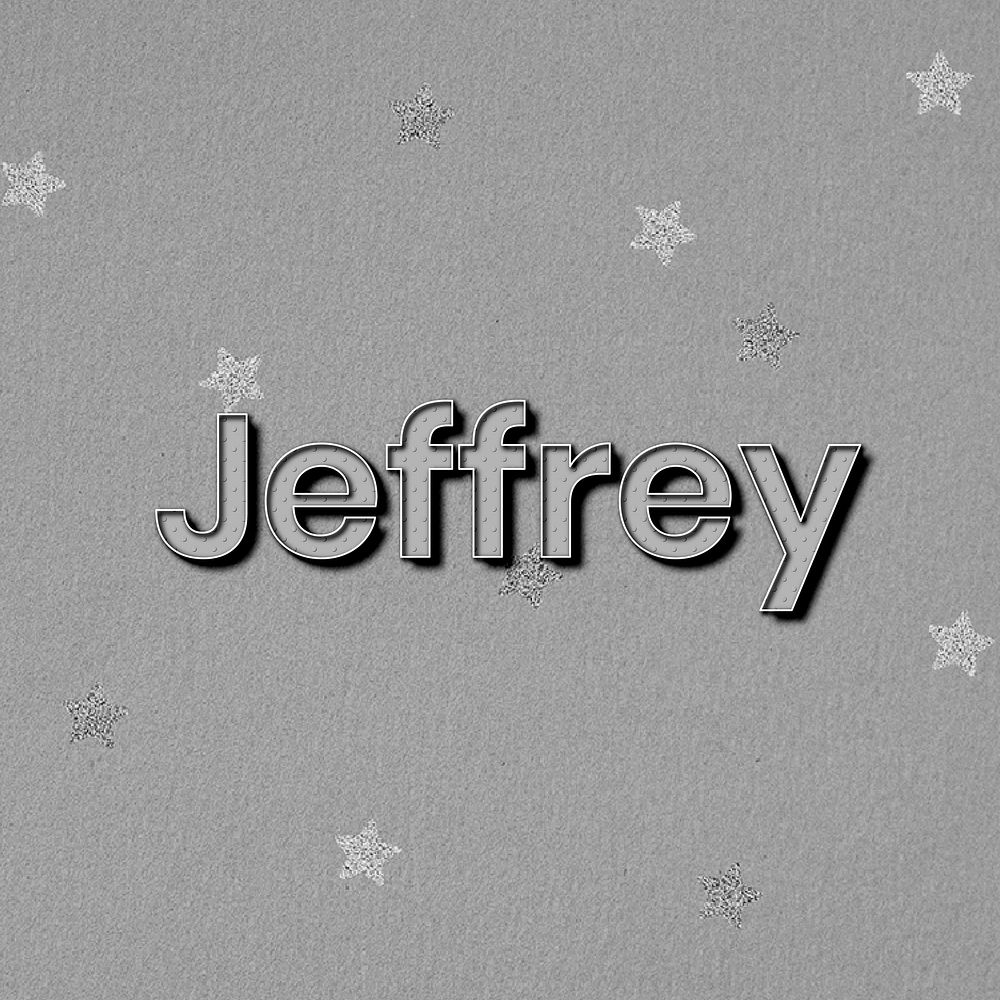 Jeffrey name polka dot lettering font typography