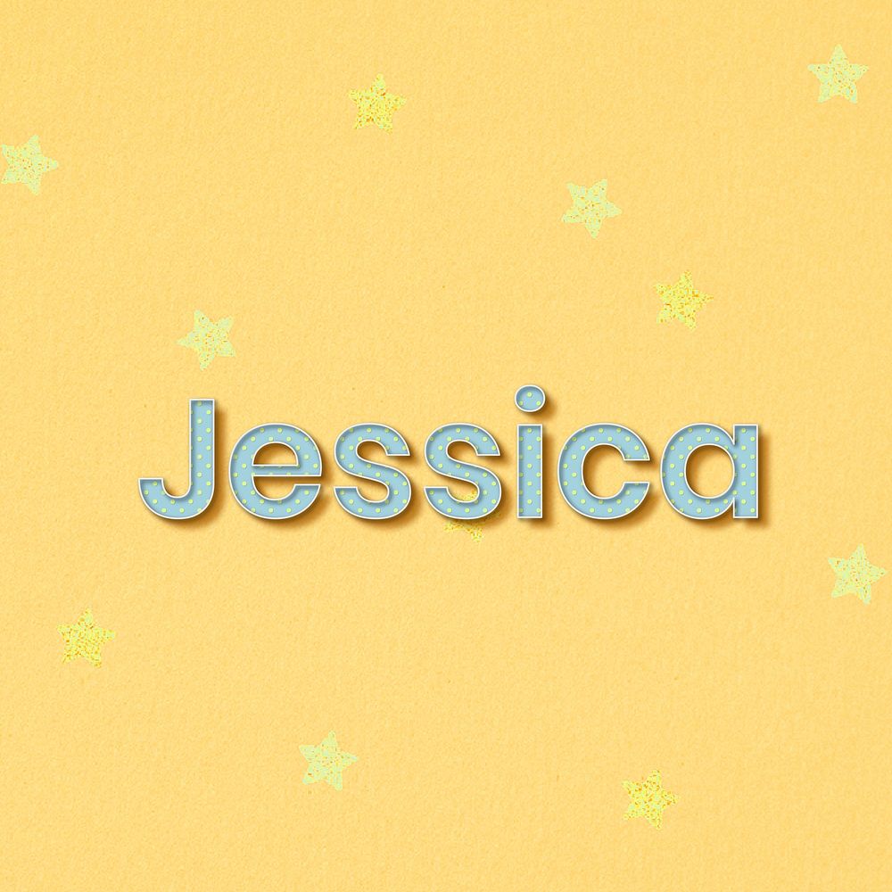 Female name Jessica typography word