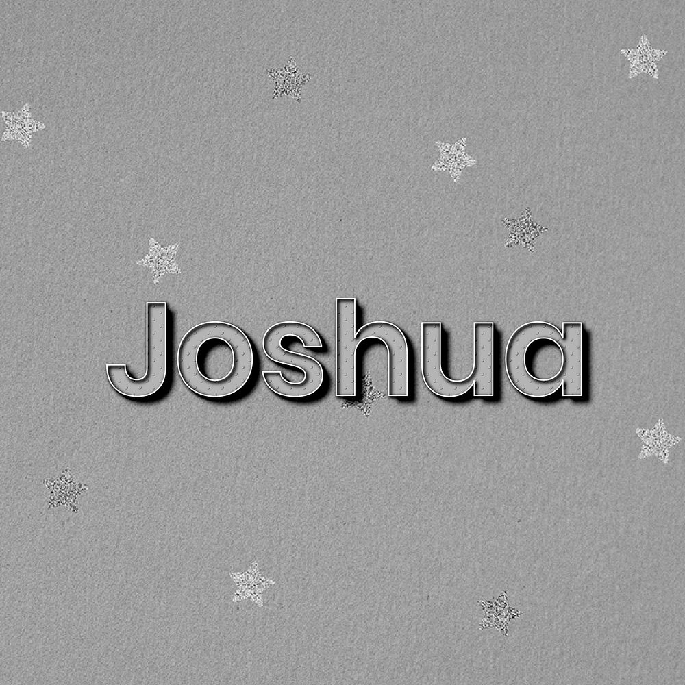 Joshua name polka dot lettering font typography