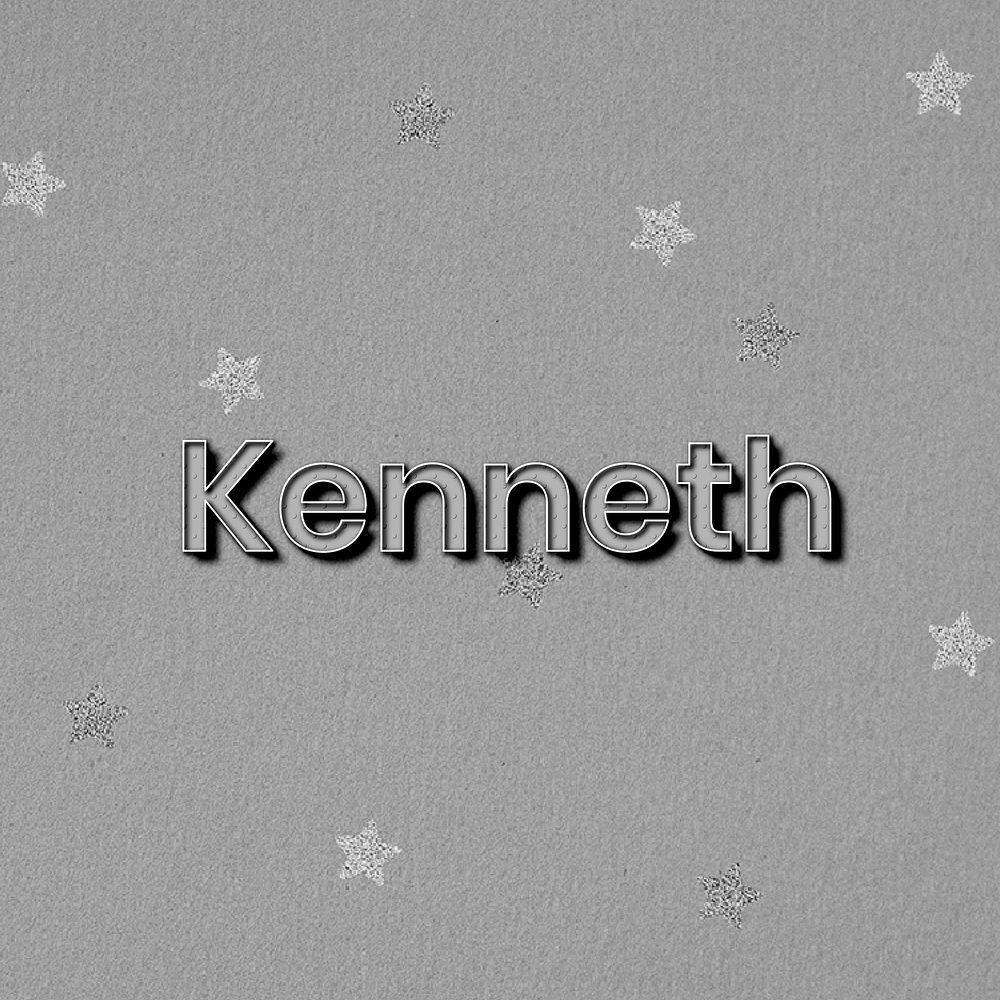 Kenneth name polka dot lettering font typography