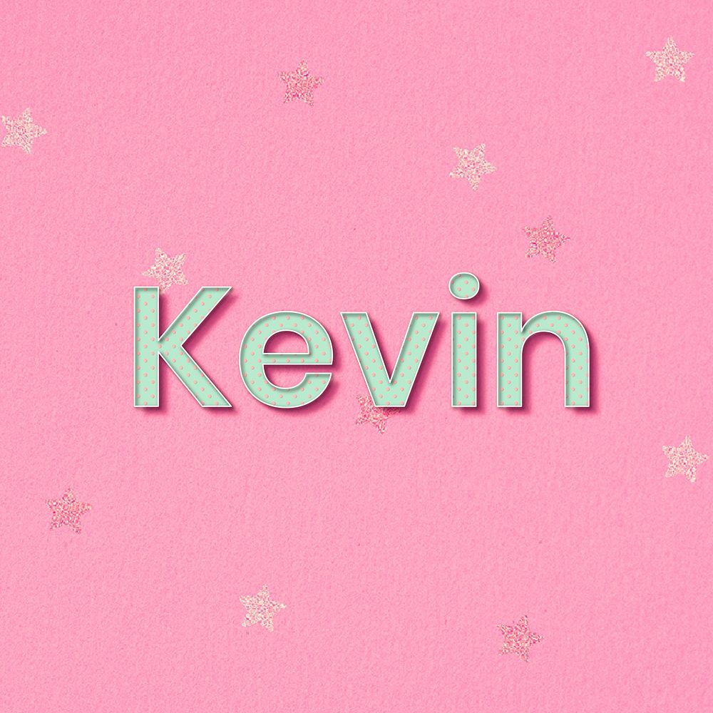 Kevin polka dot typography word