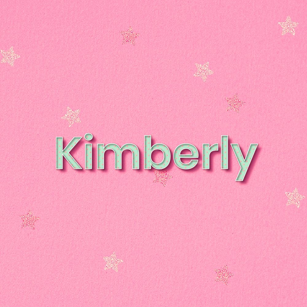 Kimberly polka dot typography word