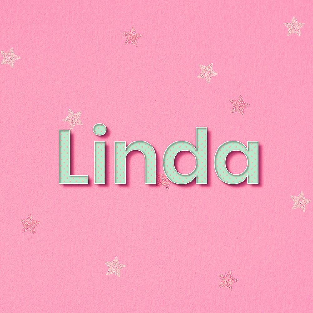 Linda polka dot typography word