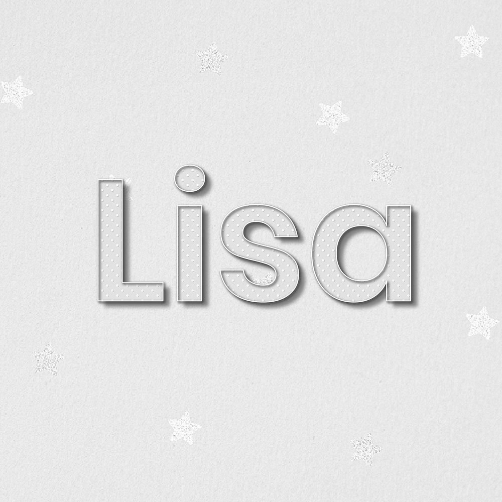 Lisa female name lettering typography
