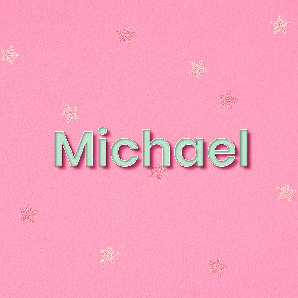 Michael polka dot typography word