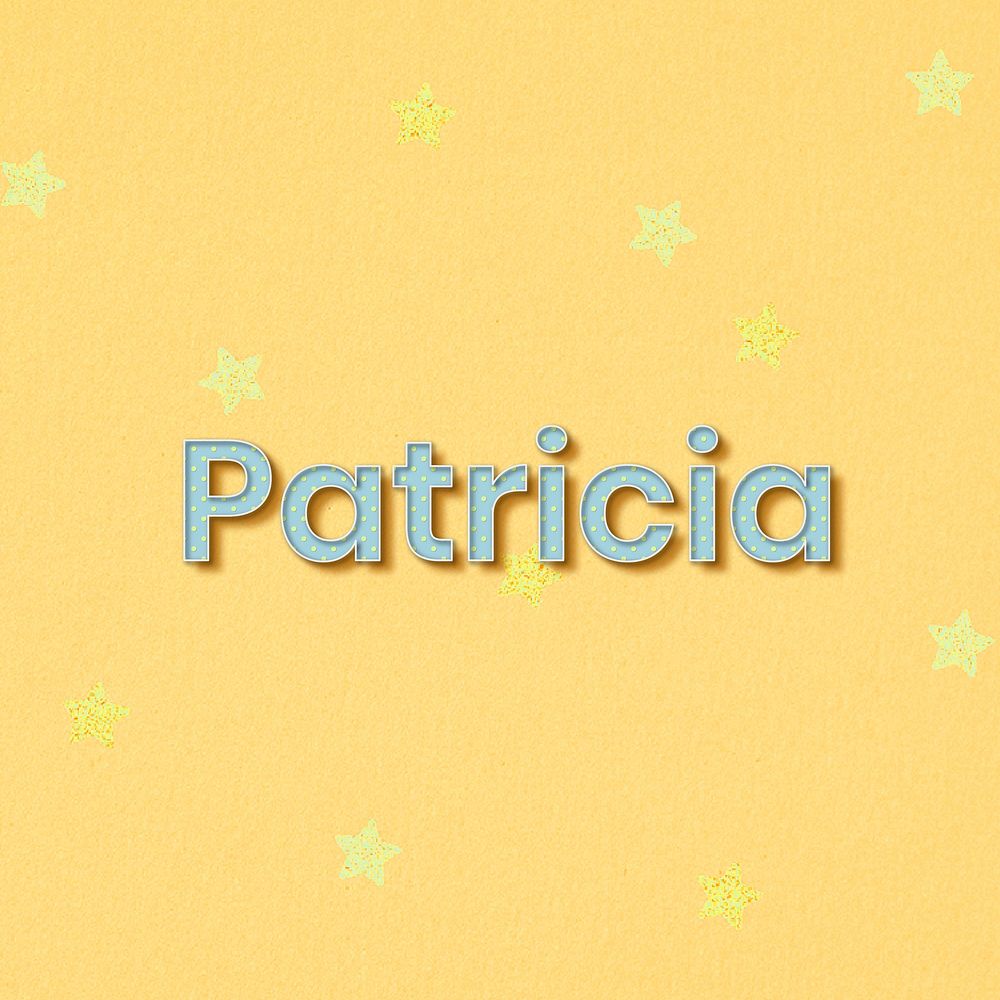 Female name Patricia typography word