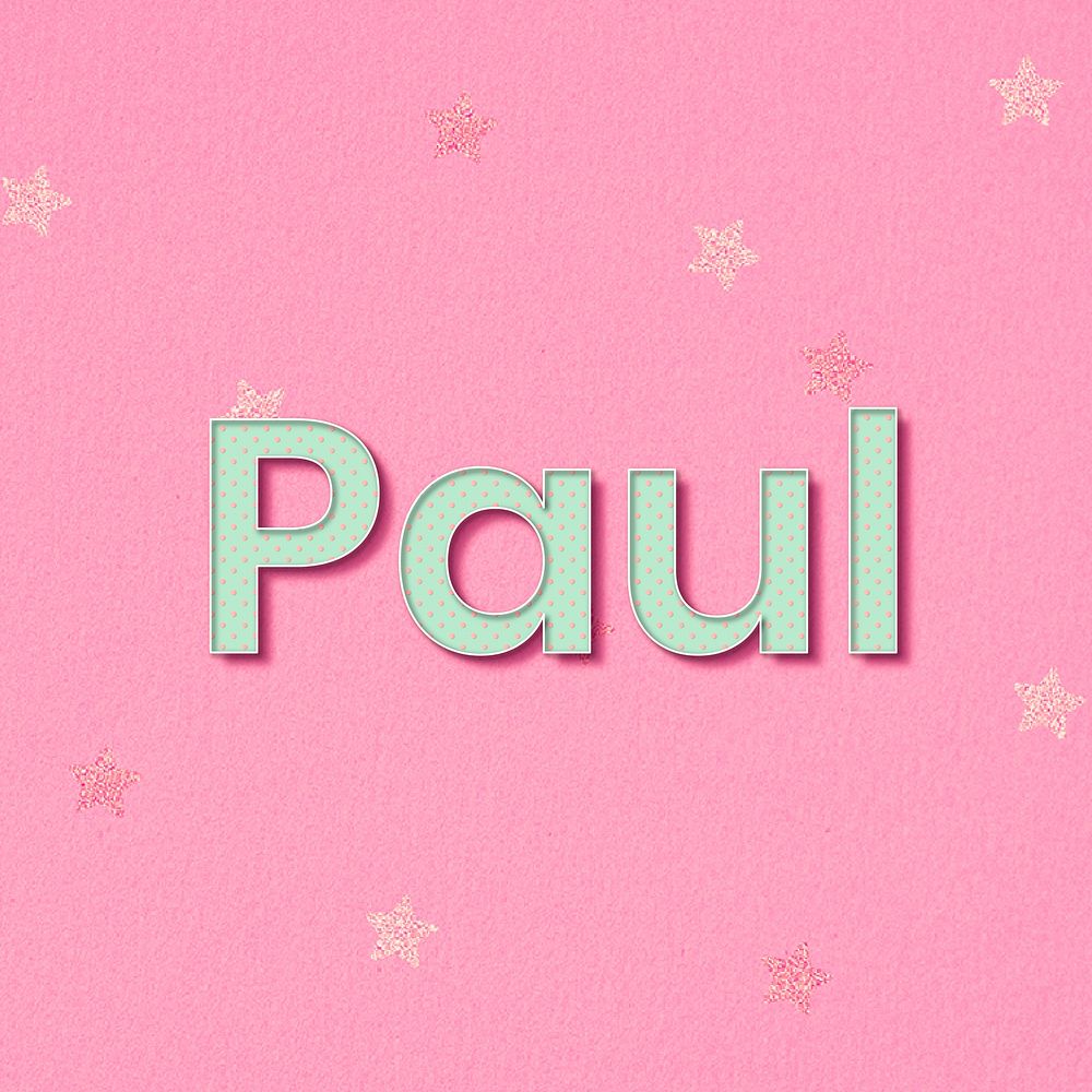 Paul polka dot typography word