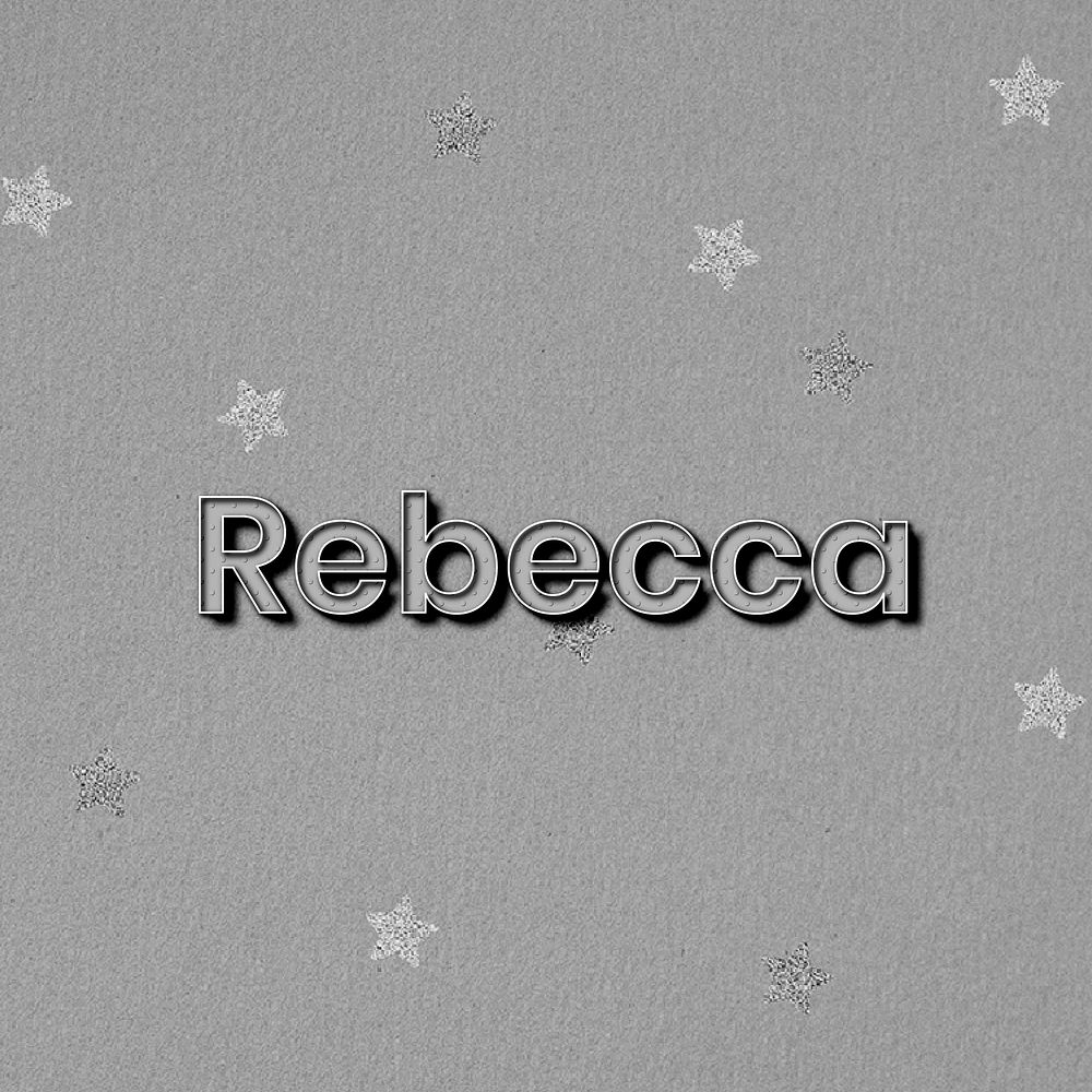Rebecca name polka dot lettering font typography