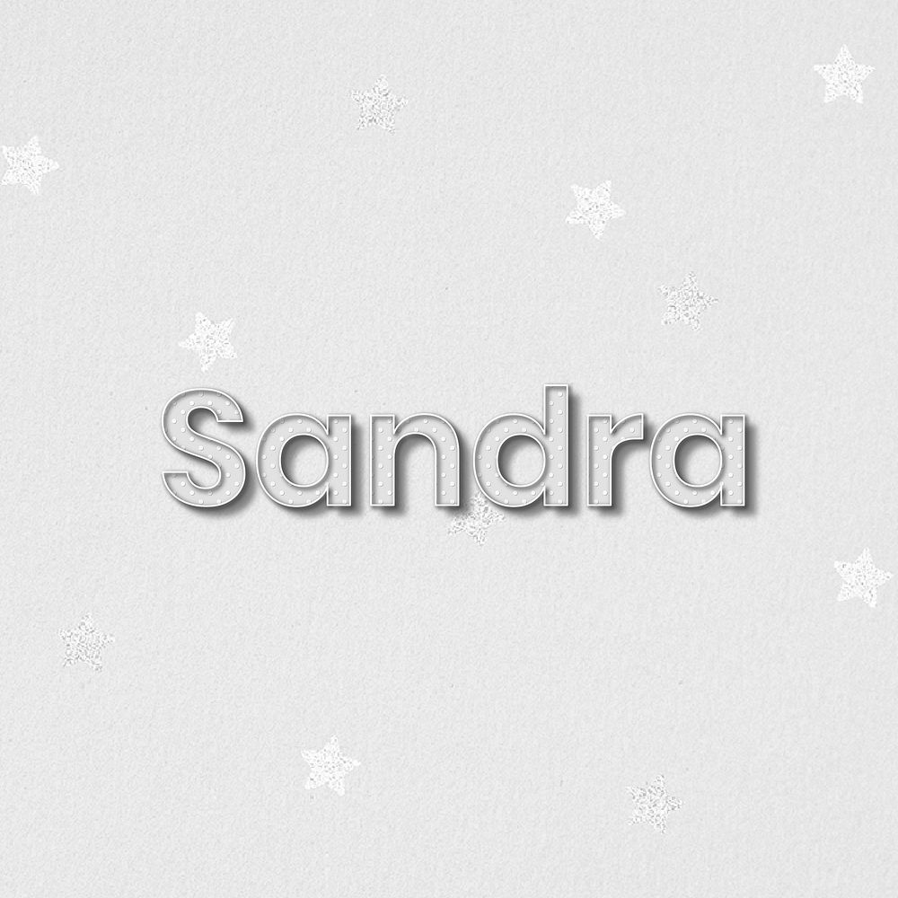 Sandra female name lettering typography