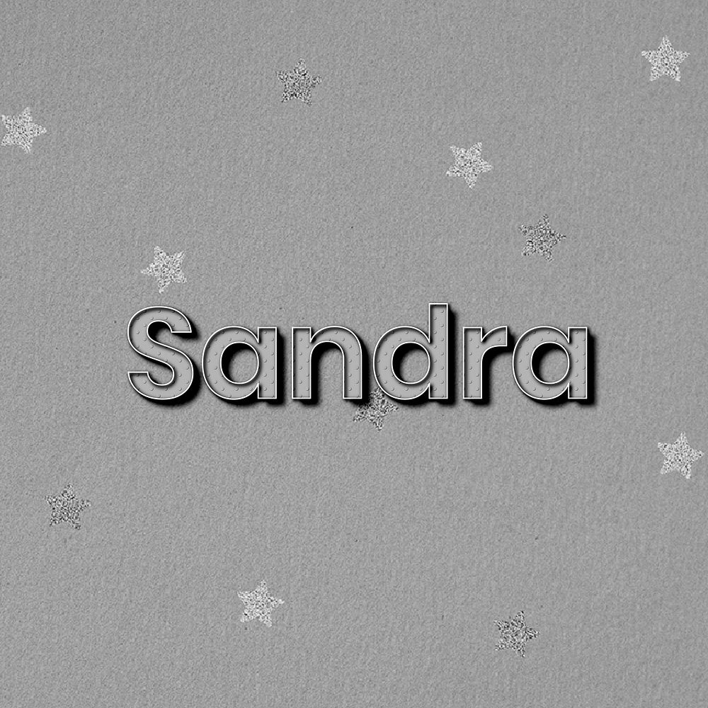 Sandra name polka dot lettering font typography
