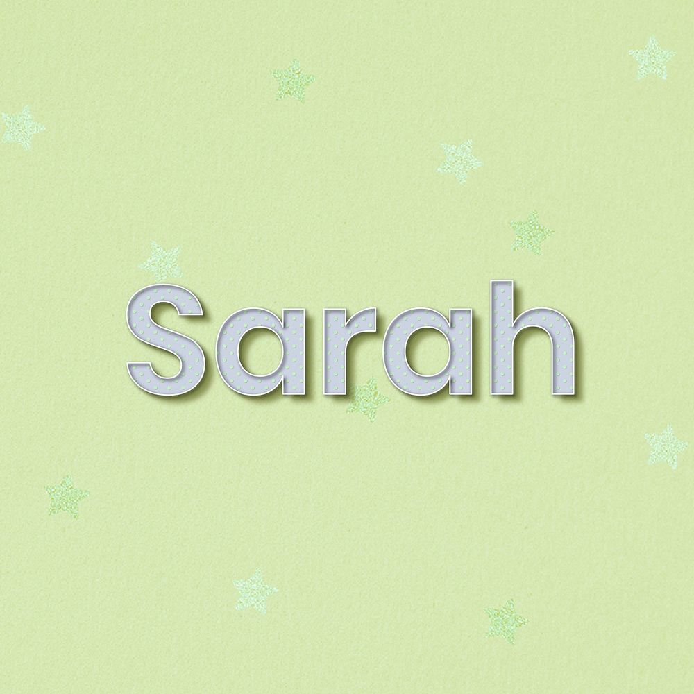 Polka dot Sharah name typography