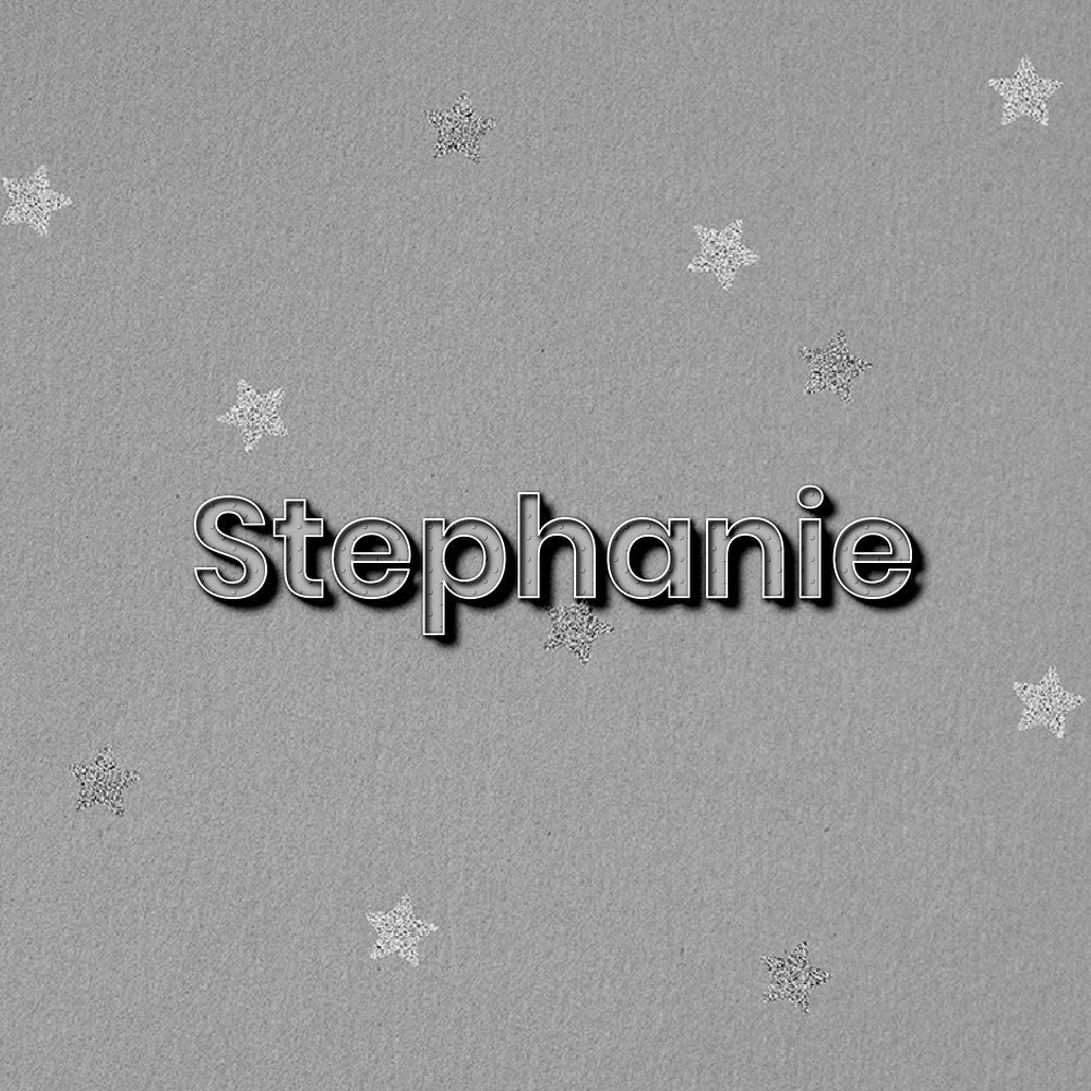 Stephanie name polka dot lettering font typography