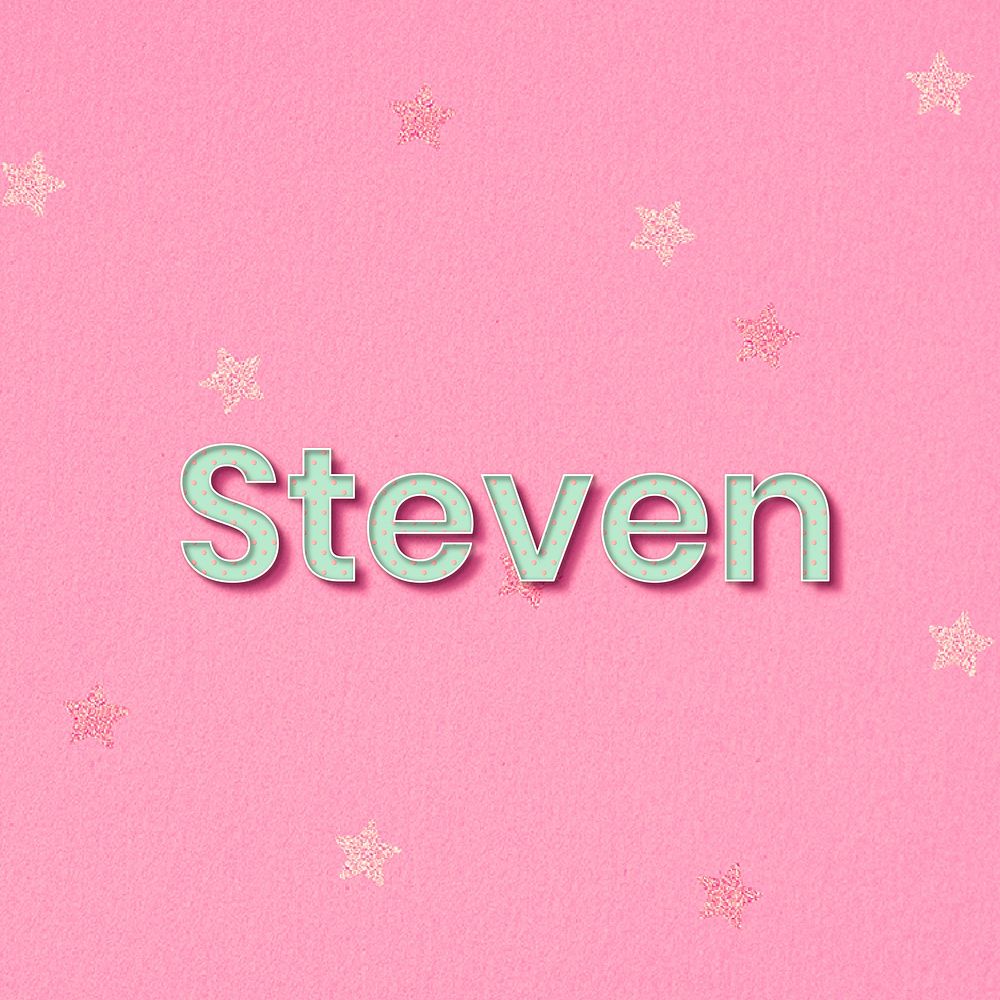 Steven polka dot typography word