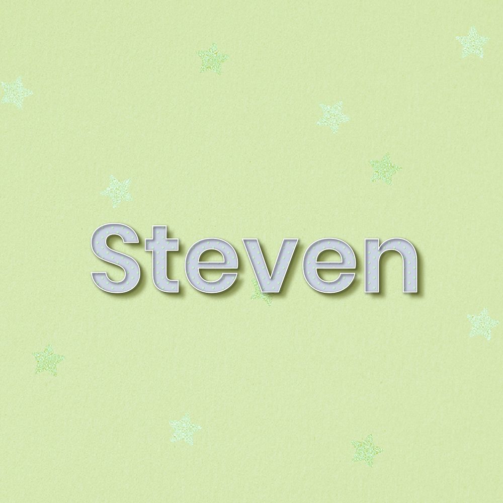 Polka dot Steven name typography