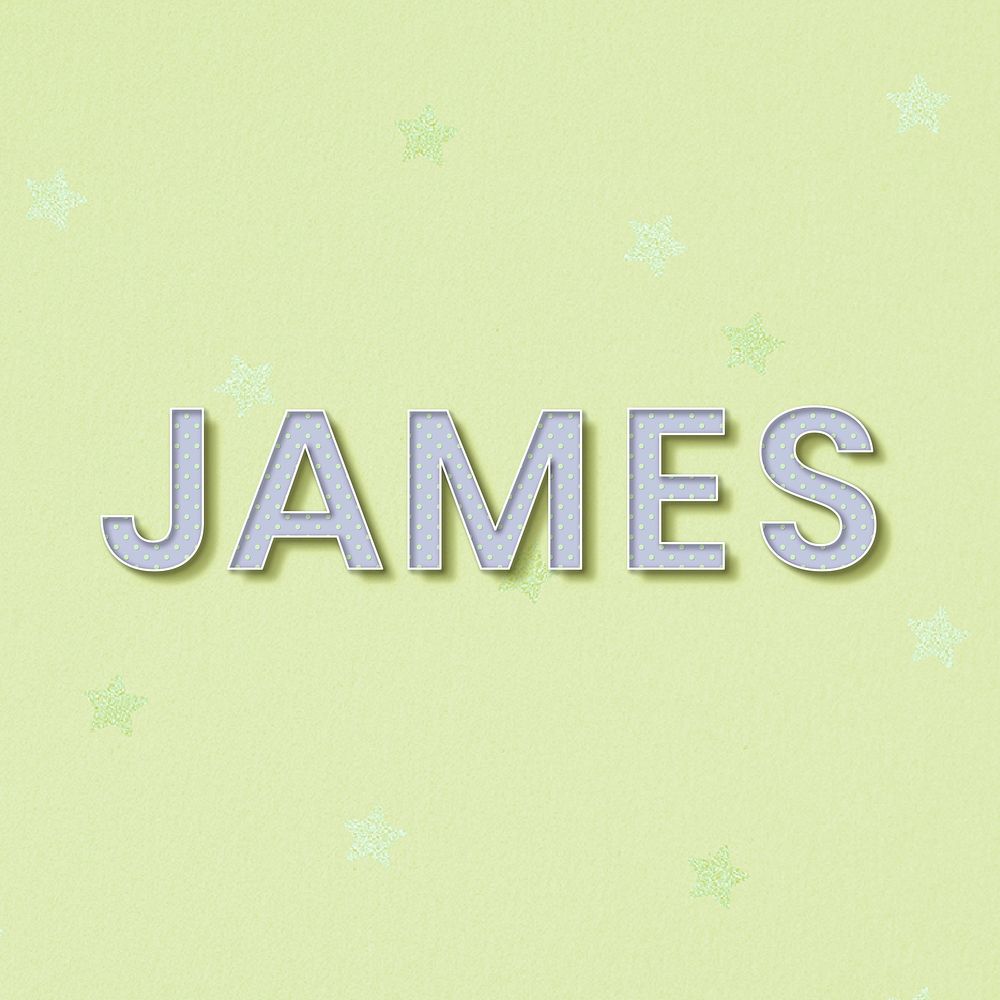 Polka dot JAMES name typography