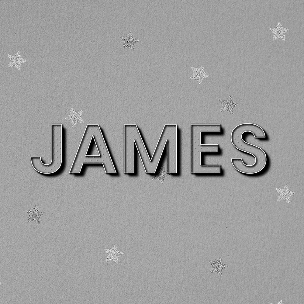 JAMES name polka dot lettering font typography