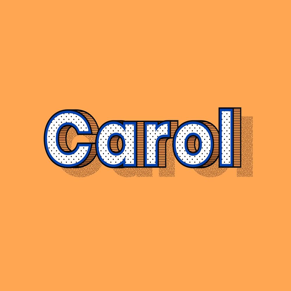 Carol female name typography text