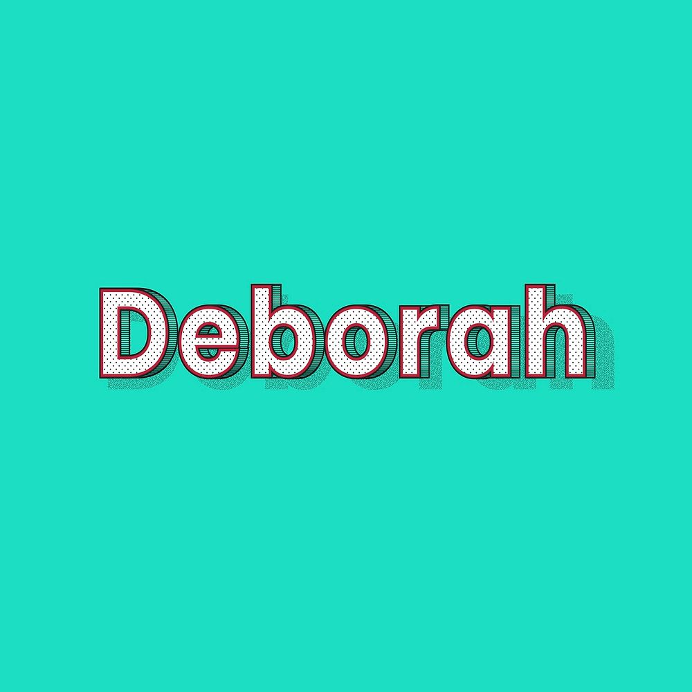 Female name Deborah typography lettering
