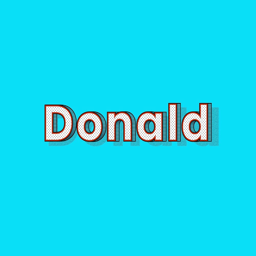 Donald male name typography text