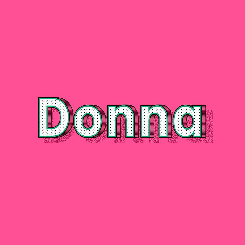 Donna female name typography text