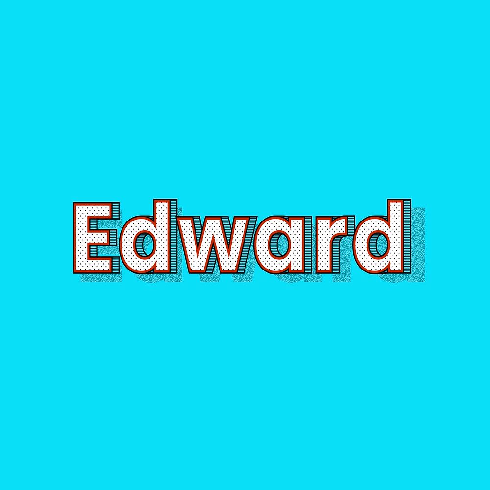 Edward male name typography text