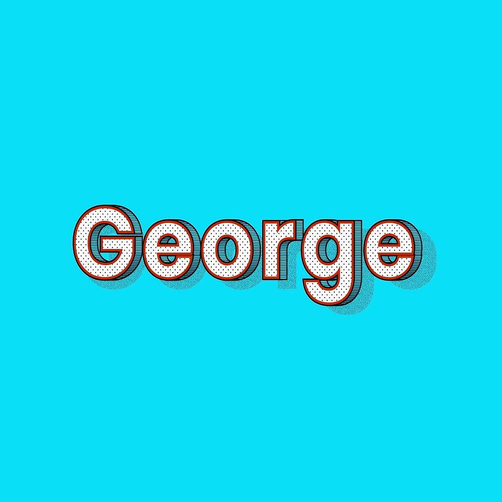 George male name typography text