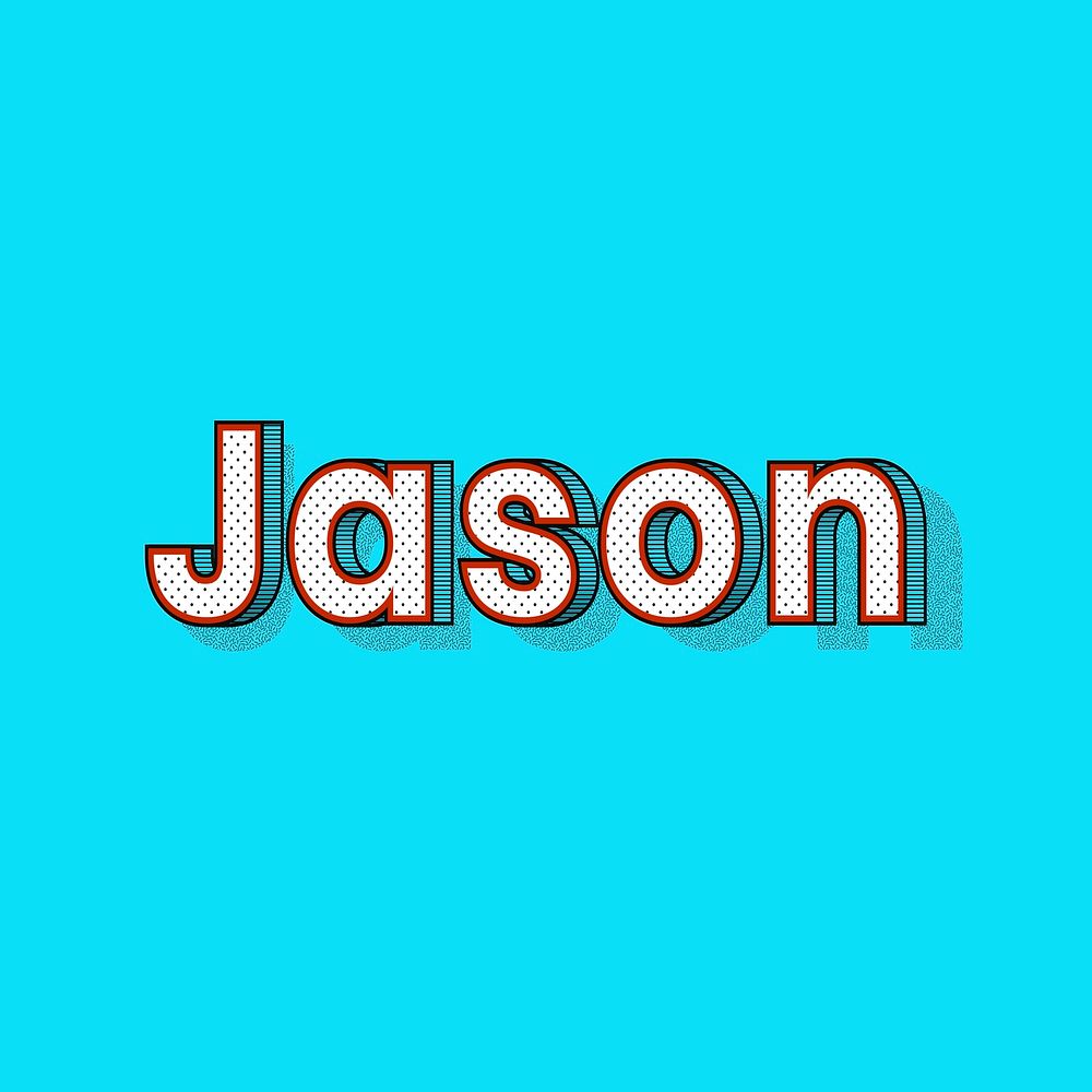 Jason male name typography text