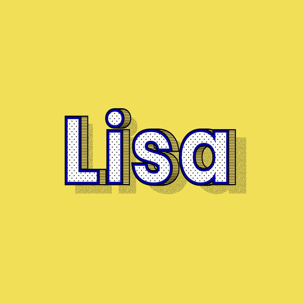 Lisa female name typography text