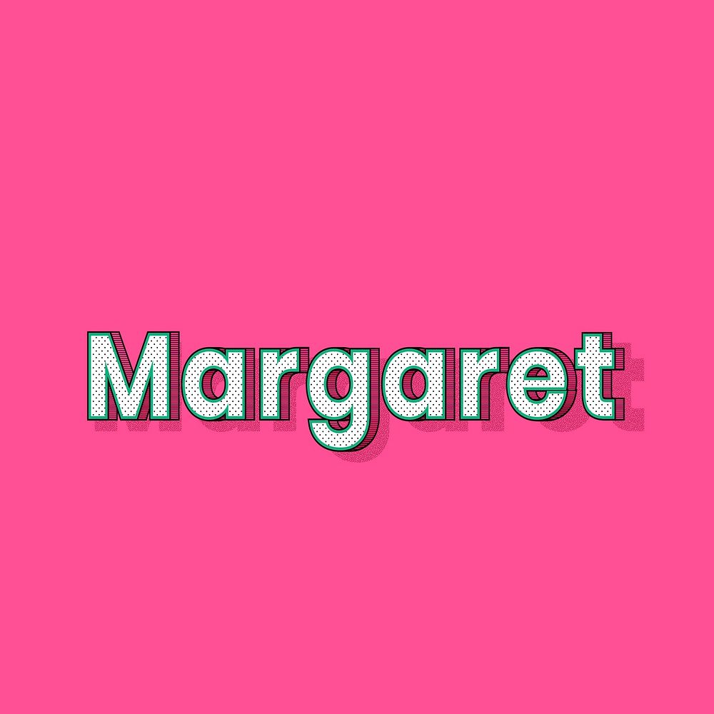 Margaret female name typography text
