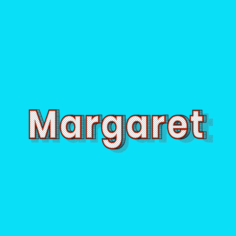 Margaret female name typography text