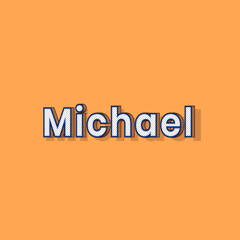 Michael male name typography text