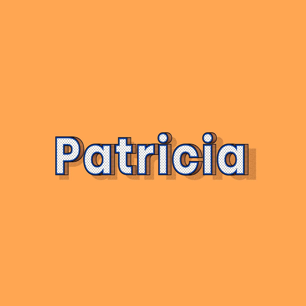 Patricia female name typography text